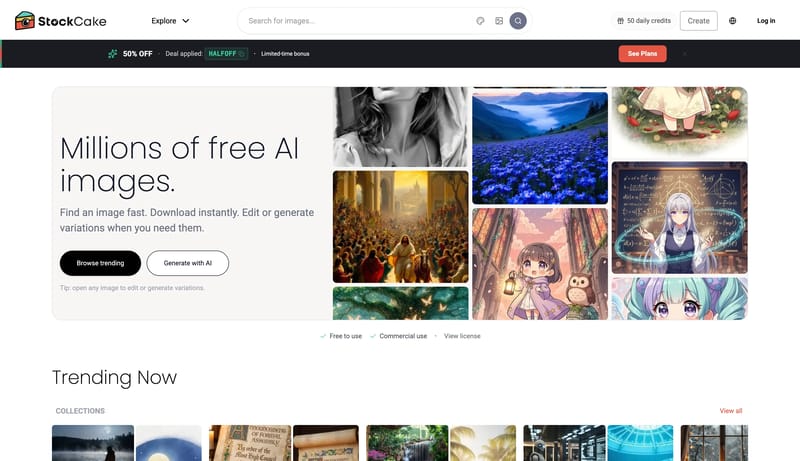 StockCake | Free Stock AI Images & Editing Tools
