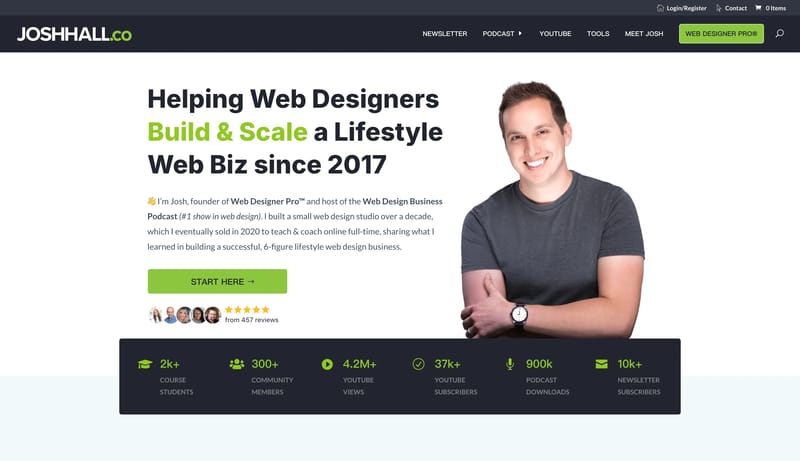 Helping Web Designers Build & Scale a Lifestyle Biz with Josh Hall