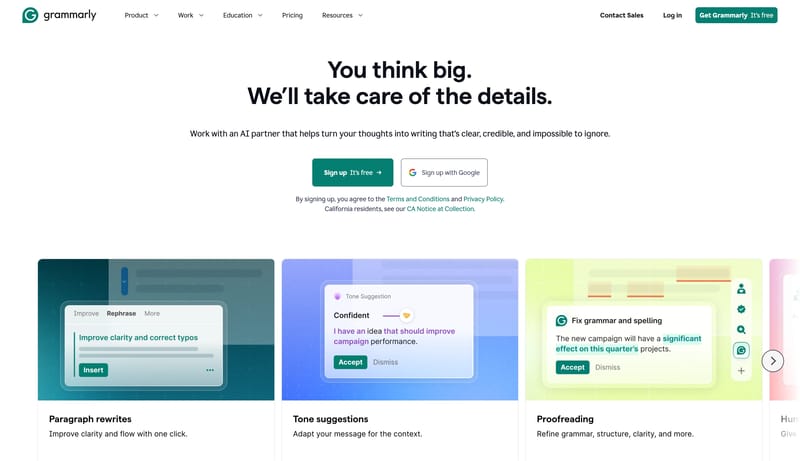 Grammarly: Free AI Writing Assistance