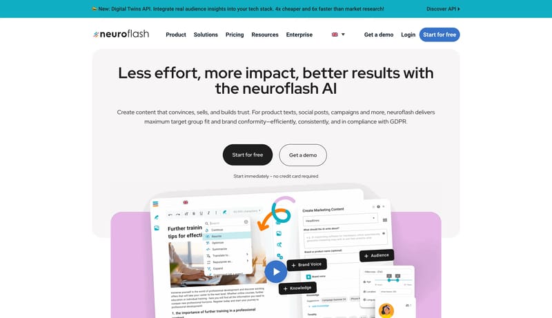 Europe's No.1 AI text & image generator | neuroflash