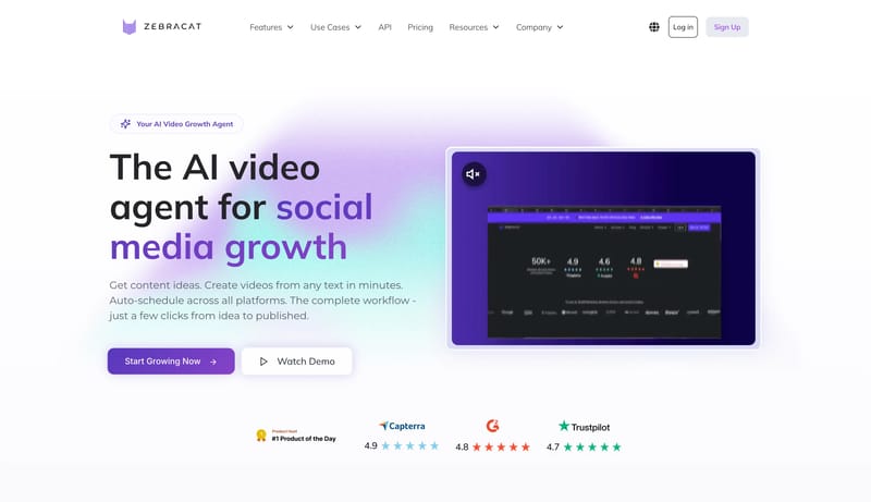 Create FREE AI Videos 10X Faster Online | Zebracat