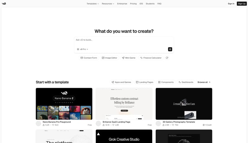 v0 by Vercel - Build Agents, Apps, and Websites with AI