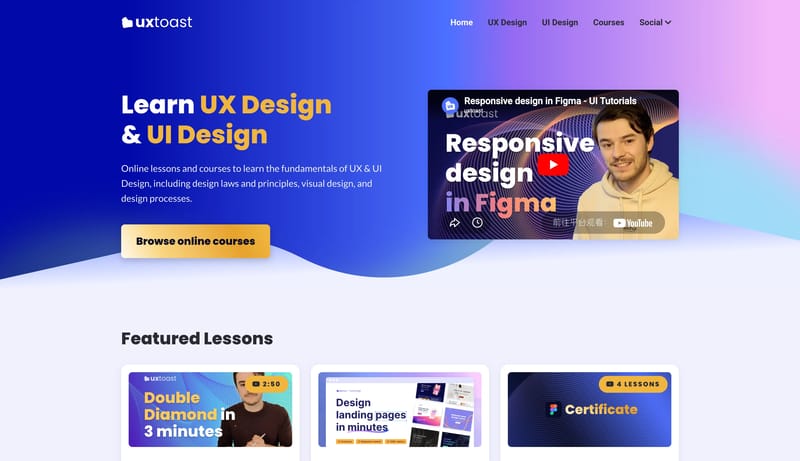 uxtoast | Learn the fundamentals of UX & UI Design