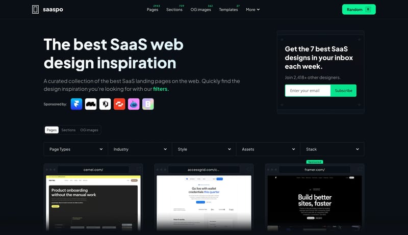 The best SaaS Web Design Inspiration | Saaspo