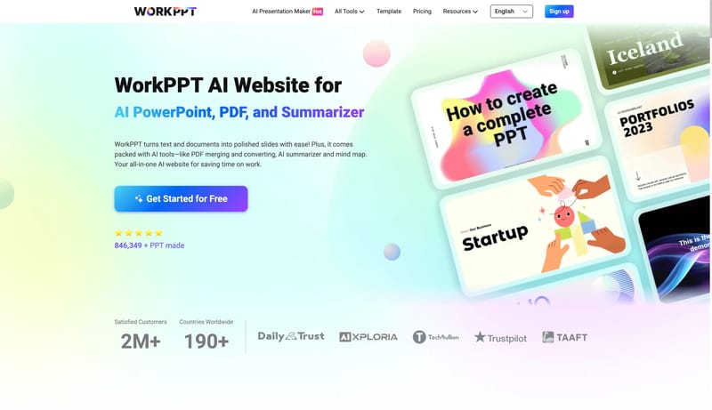 WorkPPT: AI Presentations, Summarizer, Chat, PDF & More