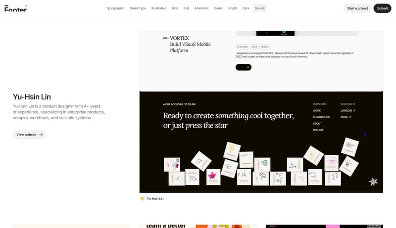 Footer — The only footer gallery on earth.