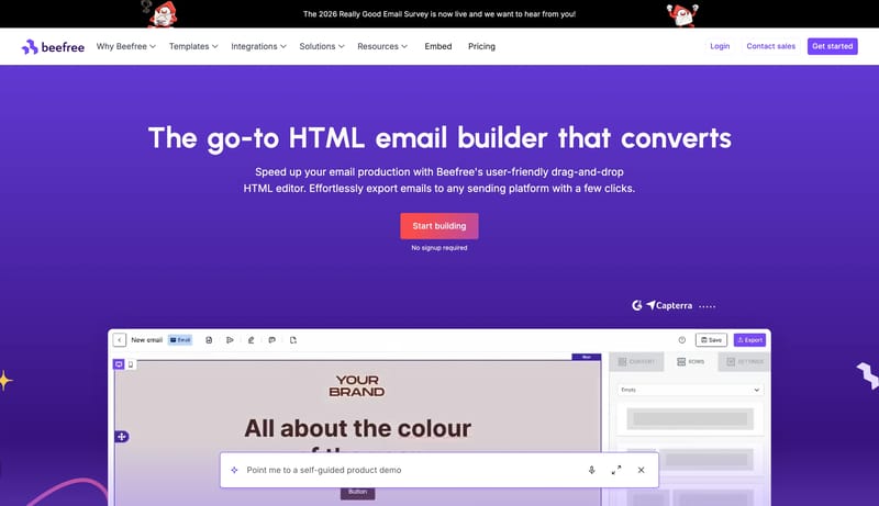 Free Drag & Drop HTML Email Template Builder | Beefree