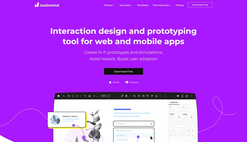 Free design and prototyping tool for web & mobile apps