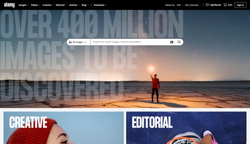 Get creative with stock photos and videos from Alamy