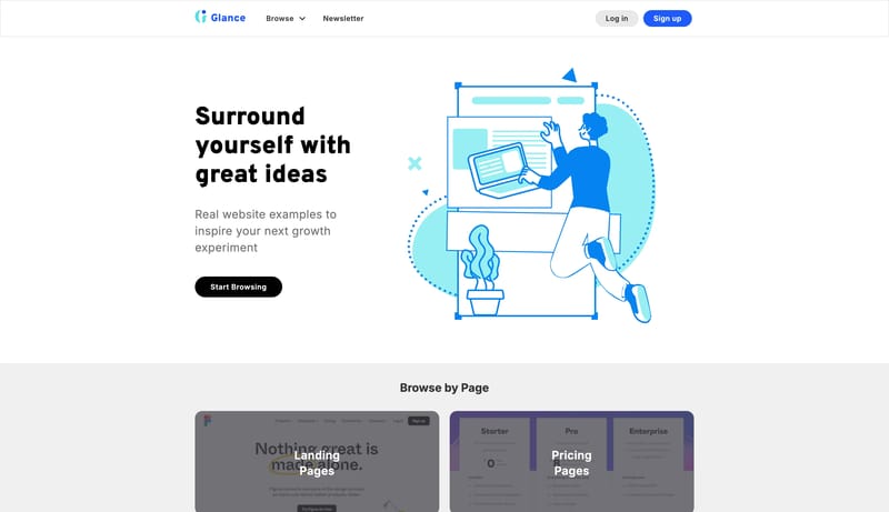Glance | Landing Page Inspiration for Startups