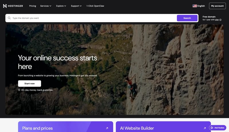 Hostinger - Bring Your Idea Online With a Website