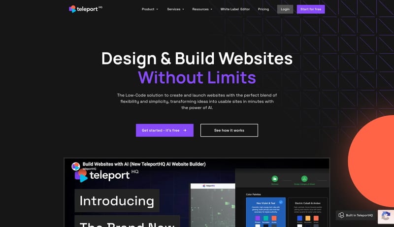 Low-code Website Builder, Create Custom & Professional Websites