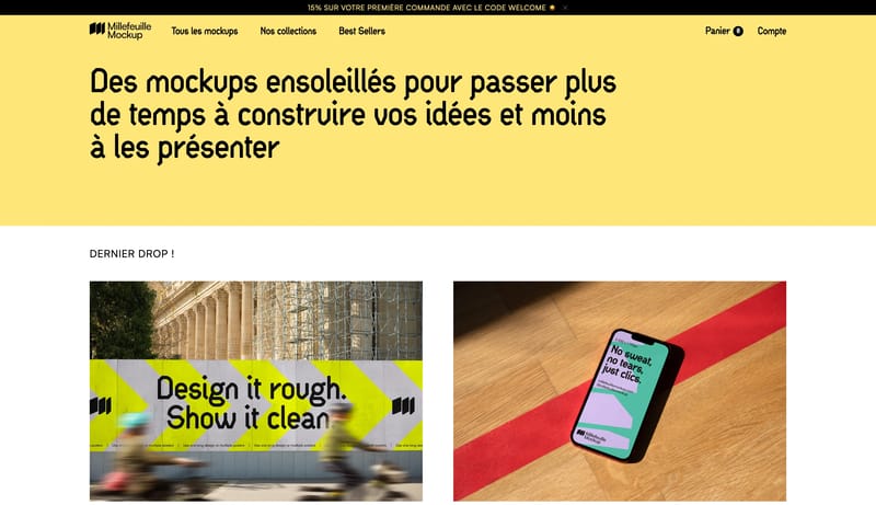 Millefeuille Mockup aide les designers à vendre leurs idées