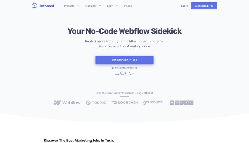 No-code search and filters for Webflow CMS | Jetboost