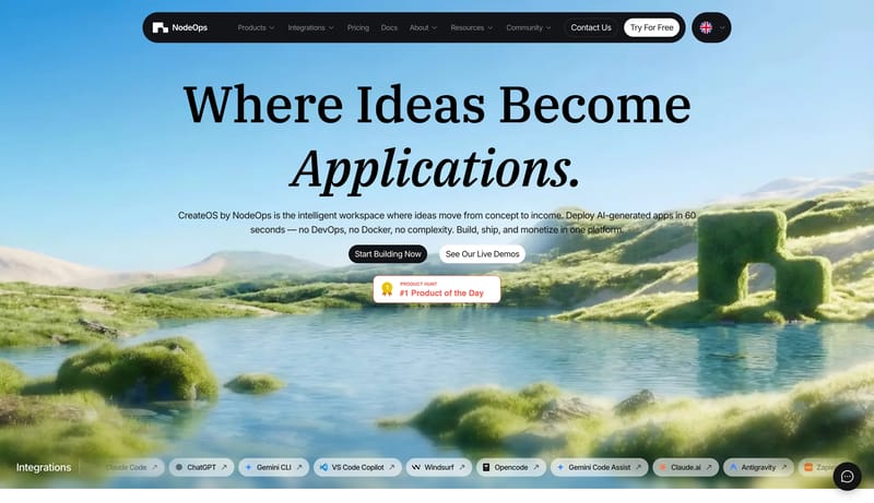 NodeOps — Home of CreateOS | Deploy AI Apps Without DevOps