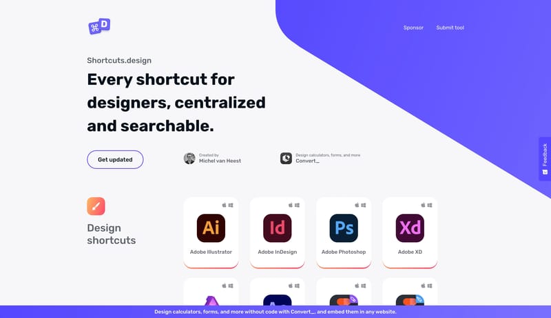 Shortcuts.design | Every shortcut for designers in one place 🚀