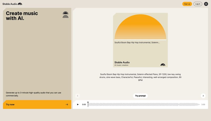 Stable Audio - Generative AI for music & sound fx