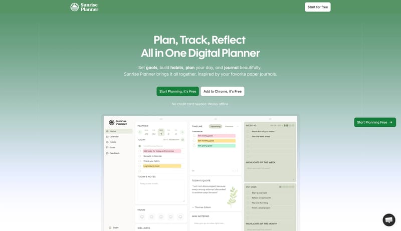 Sunrise Planner
