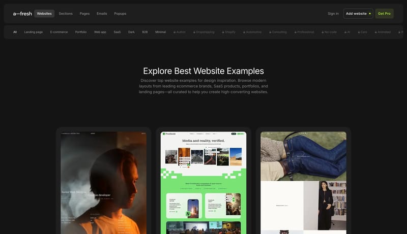 The Best Website Examples | a-fresh