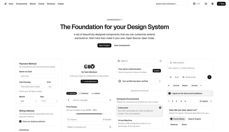 The Foundation for your Design System - shadcn/ui
