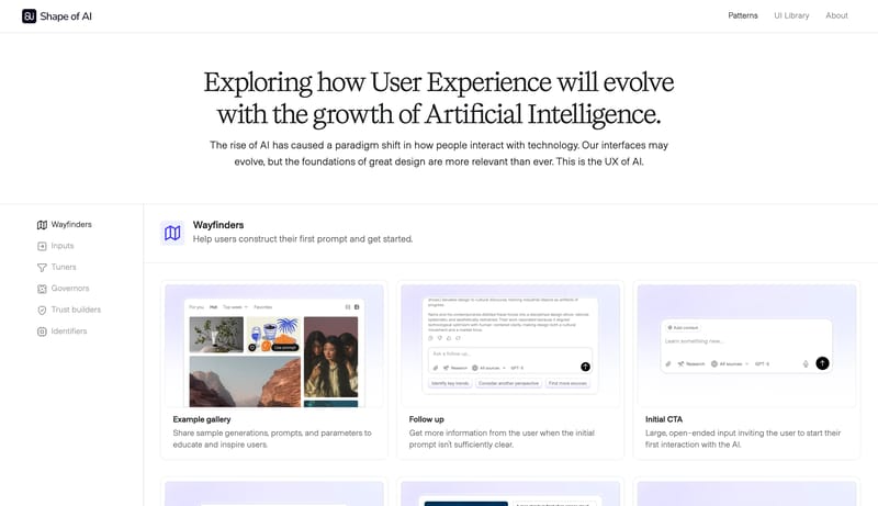 The Shape of AI | UX Patterns for Artificial Intelligence Design