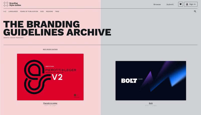 The branding style guidelines documents archive