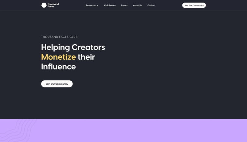 Thousand faces - Helping Creators Monetize their Influence