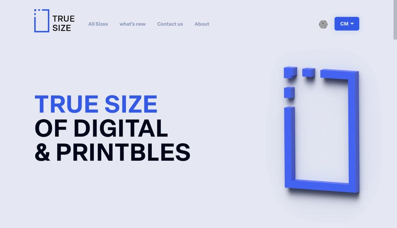 True Size - All sizes in one place