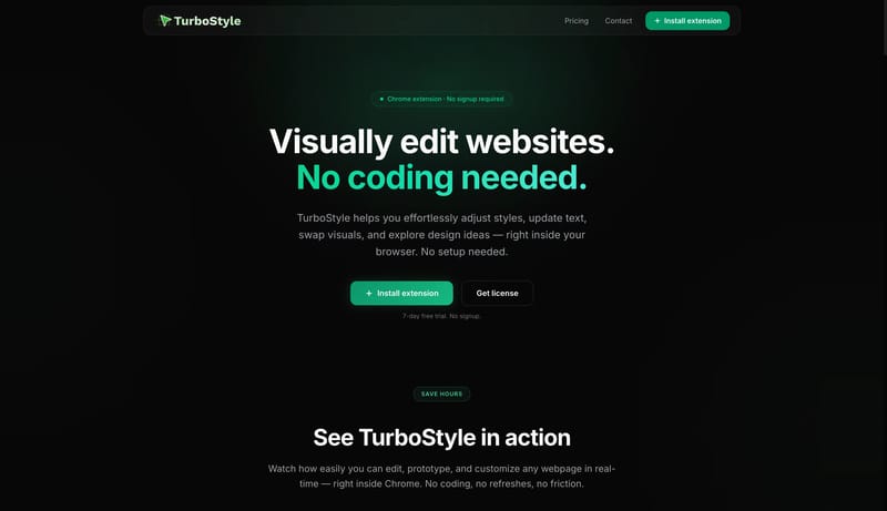 TurboStyle - Visual editor for any website