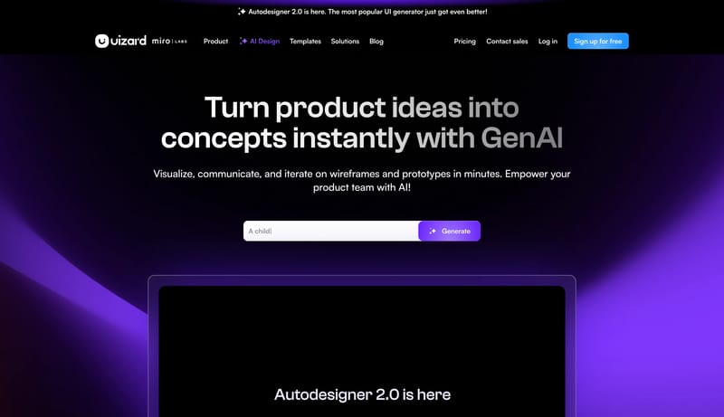 UI Design Made Easy, Powered By AI | Uizard