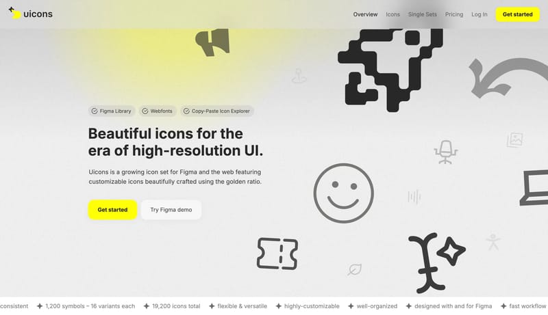 UICONS – A beautiful icon set for the era of high-resolution UI