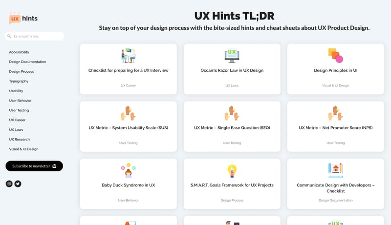UX Hints – Product Design Knowledge