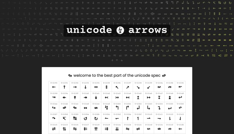 Unicode Arrows
