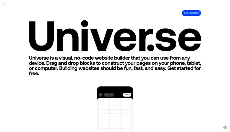 Universe Website Builder | Design Custom Sites with No Code