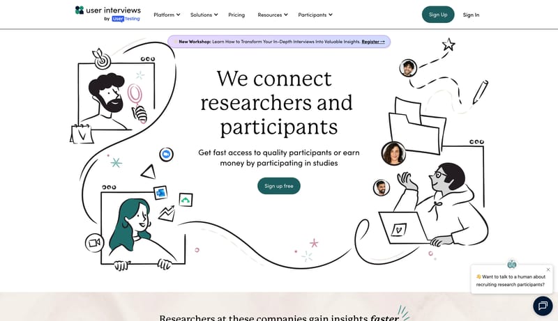 User Interviews | The User Research Recruiting Platform for Teams