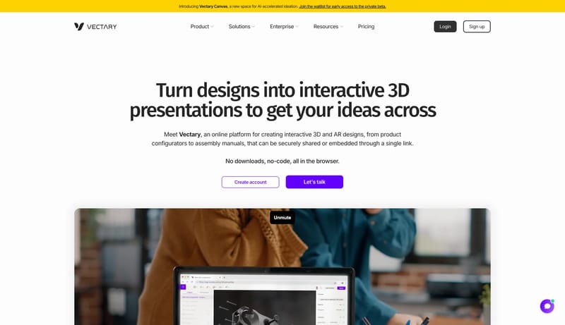 Vectary - Build interactive 3D and AR solutions online