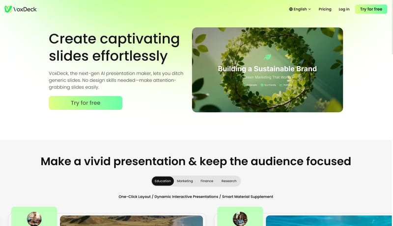 VoxDeck | AI Captivating Presentation Maker For Stunning Slides