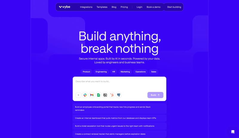 Vybe - Build internal apps 10X faster