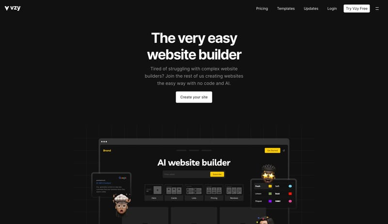 Vzy · The easiest AI website builder