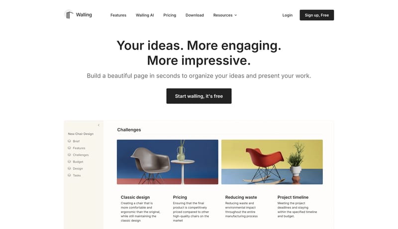 Walling - Organize & Present Your Ideas