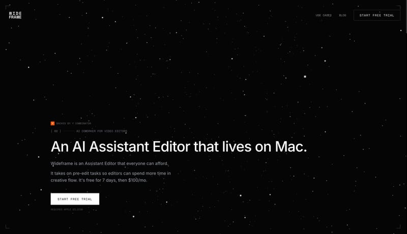 Wideframe - AI Coworker for Video Editors