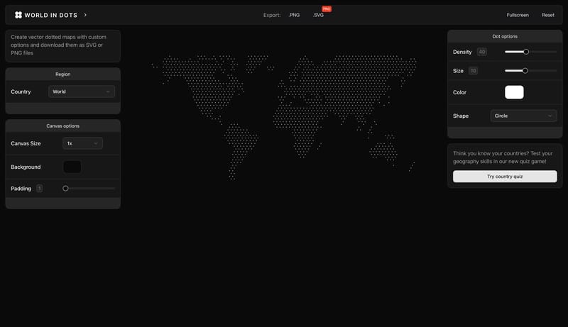 World in Dots | Dotted Maps Generator
