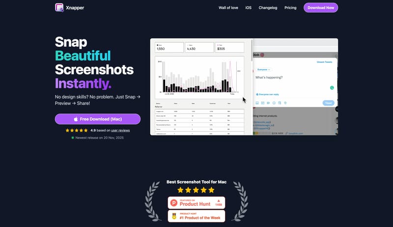 Xnapper – The Beautiful Screenshot App for Mac