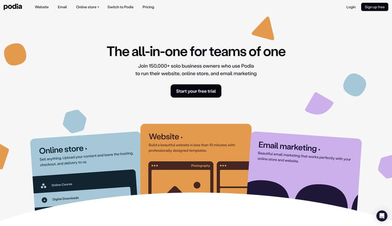 Your website, products, and email - all on Podia | Podia