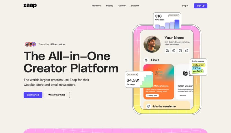 Zaap | The most advanced link-in-bio used by thousands of creators