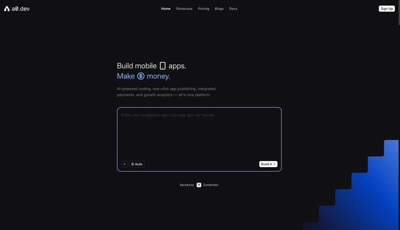 a0.dev - Ship Mobile Apps to App Store & Google Play with AI