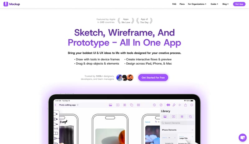 Mockup – UI/UX Design App for Sketching, Wireframing & Prototyping