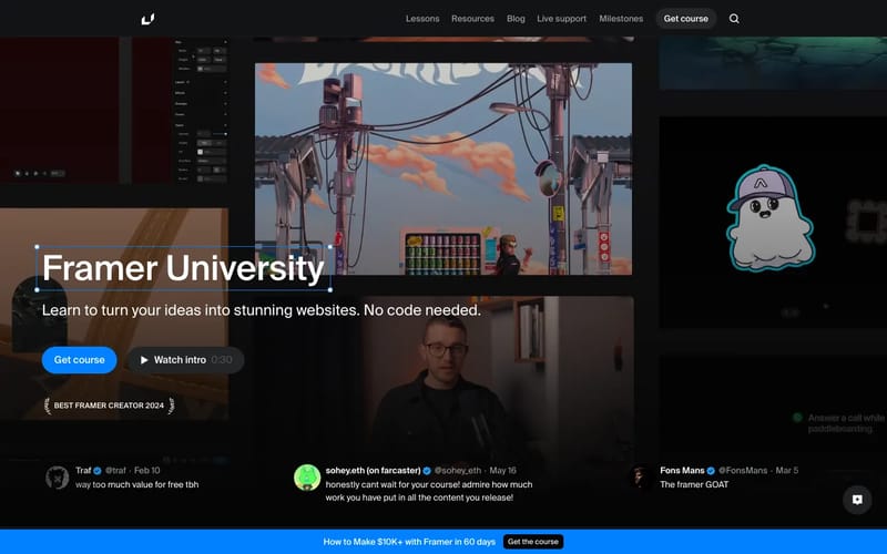 #1 Place to Learn Framer — Framer University