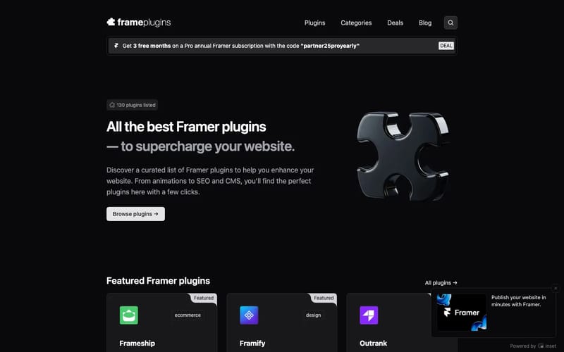 130+ Best Framer Plugins 2026 | Curated Directory | Frameplugins