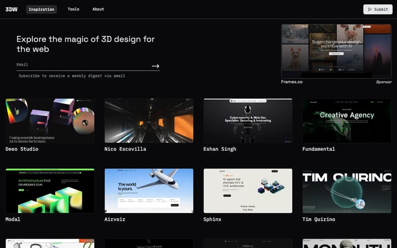 3D Websites - Design inspiration